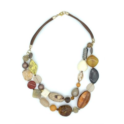 Girocollo doppio filo in resina