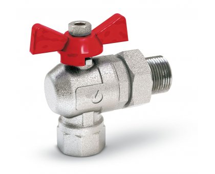 Valvola Sfera c/bocchettone squadra FARFALLA 1/2"