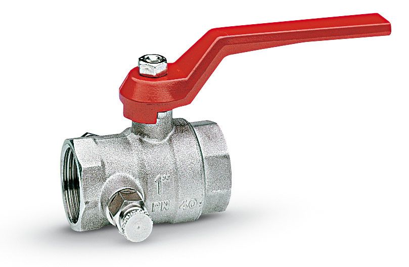 Valvola Sfera Femmina leva c/spurgo  1"