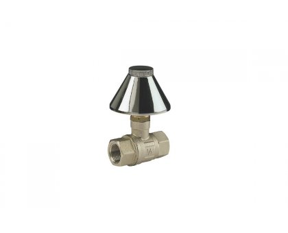 Valvola a sfera Femmina da incasso con cappuccio cromato 1/2"