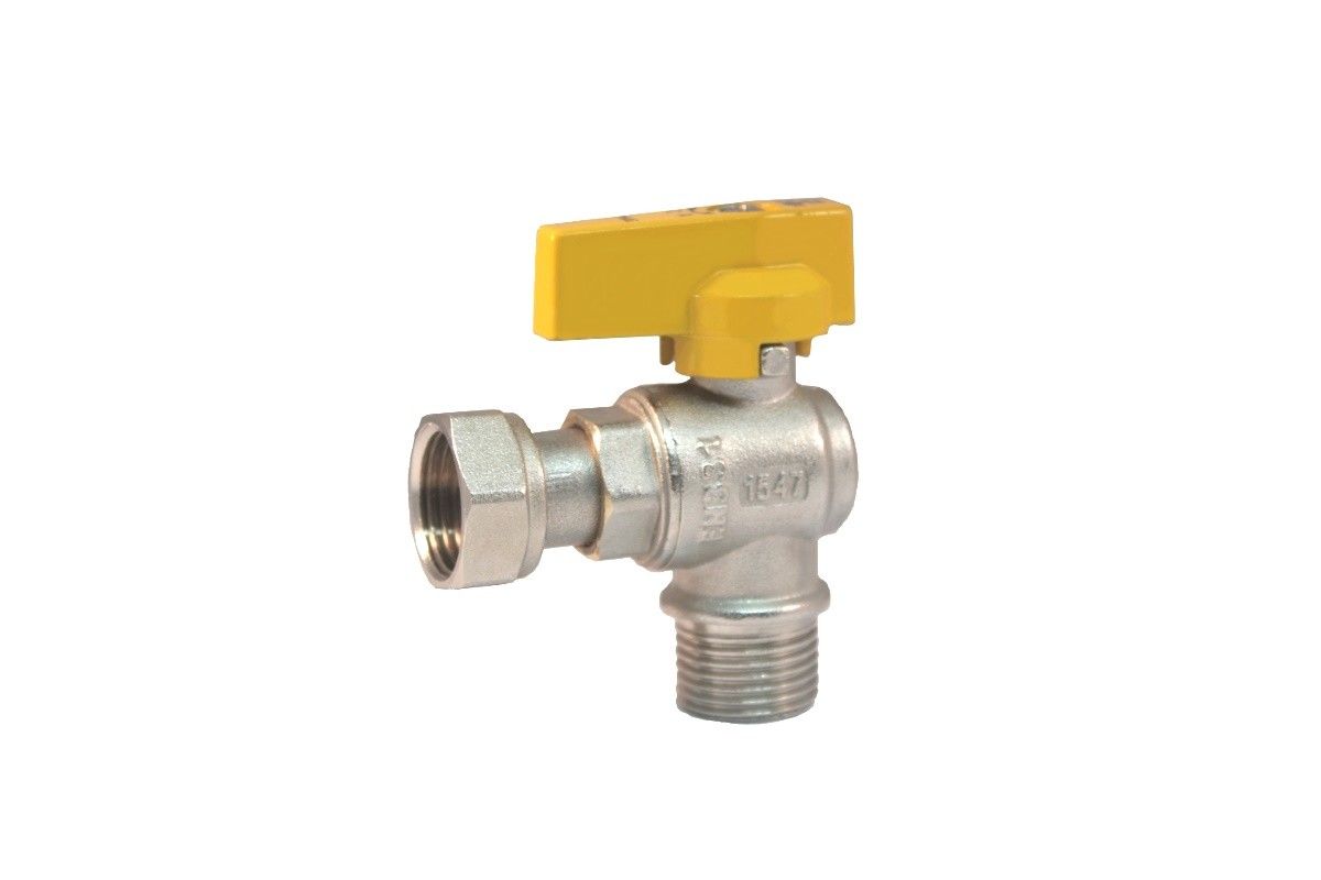 Rubinetto Sfera Gas M/F squadra c/Girello  1/2" x 3/4"