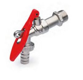 Rubinetto da giardino con maniglia luchettabile  3/4"-1/2"