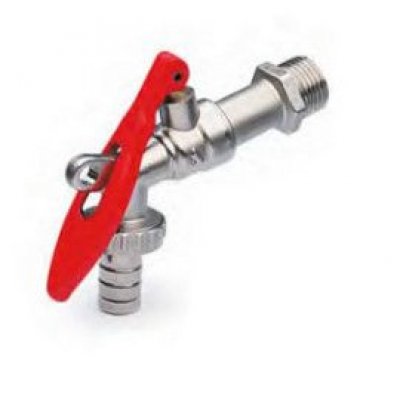 Rubinetto da giardino con maniglia luchettabile 3/4"-1/2"