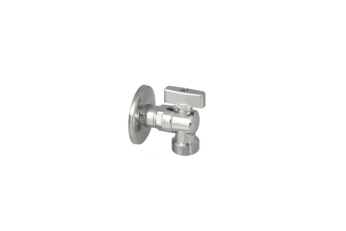 Rubinetto lavatrice con rosetta 1/2" -1/2"