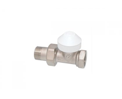VALVOLA TERMOSTATIZZABILE diritta TUBO ferro 1/2"