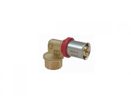 GOMITO uscita filetto Maschio a Pressare 1/2"-16