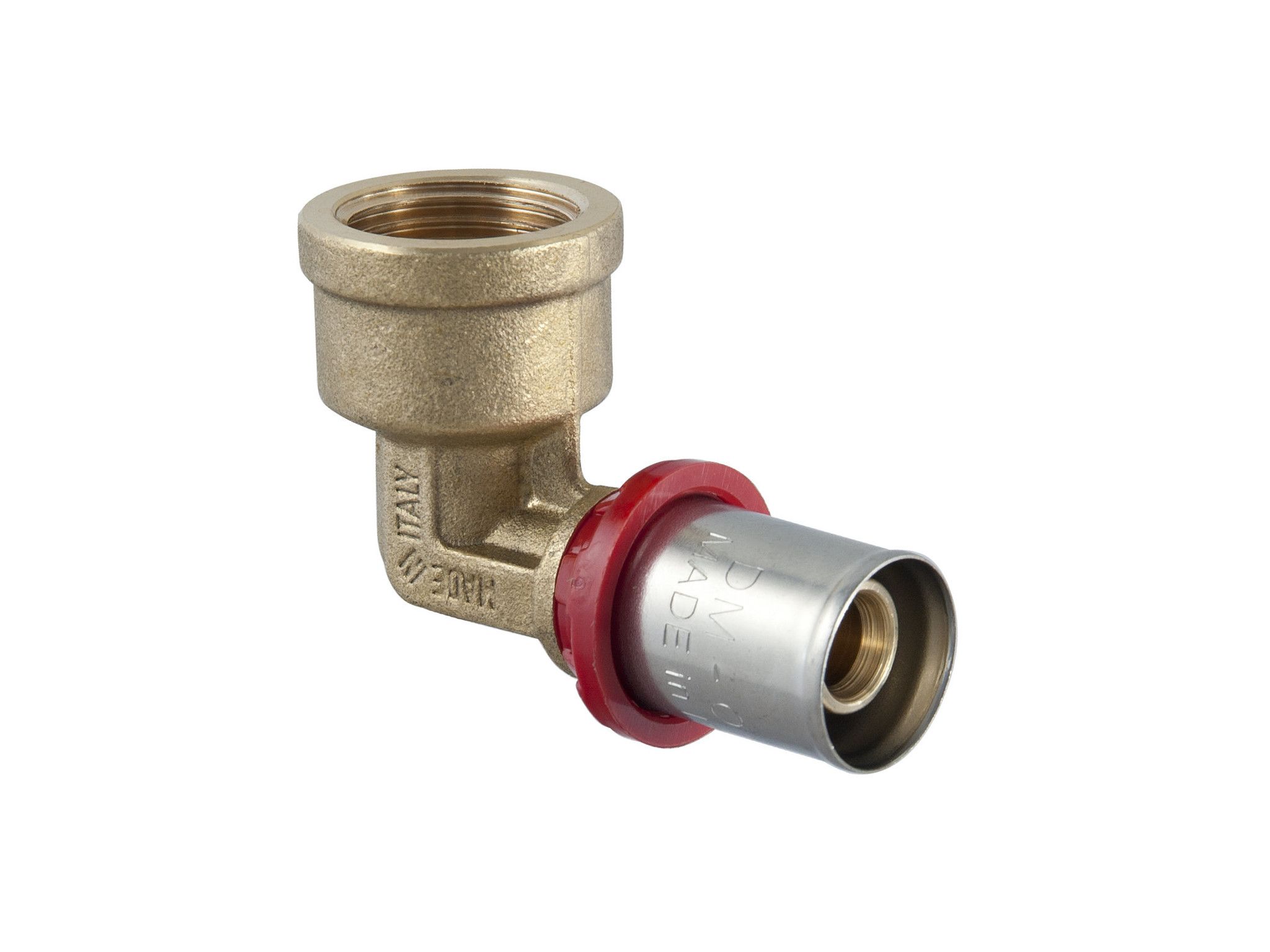 GOMITO uscita filetto Femmina a Pressare  3/4"-16