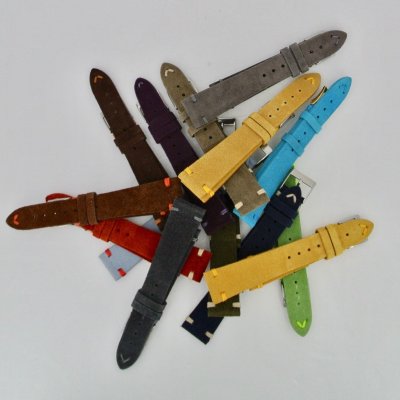 Cinturino pelle scamosciata attacco 20-16 mm