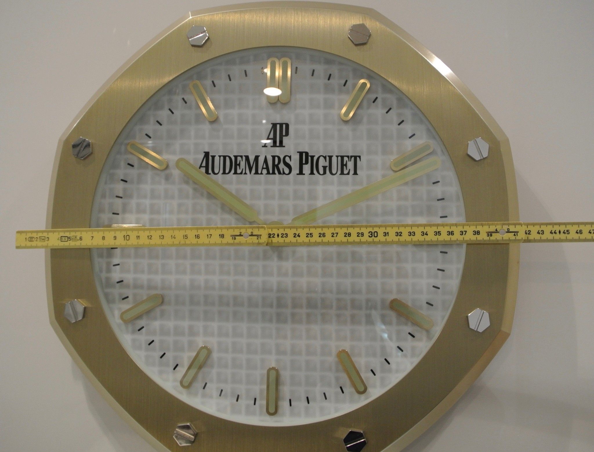 Audemars Piguet Original Wall Clock Big Model Type Plated Yellow Gold