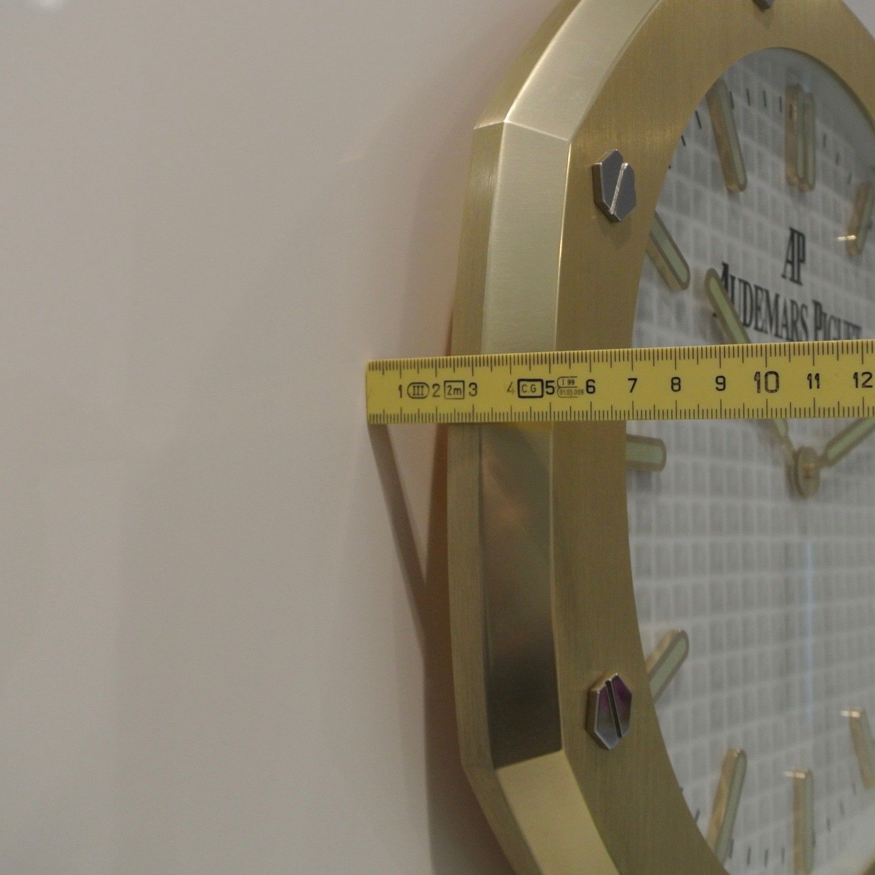 Audemars Piguet Original Wall Clock Big Model Type Plated Yellow Gold