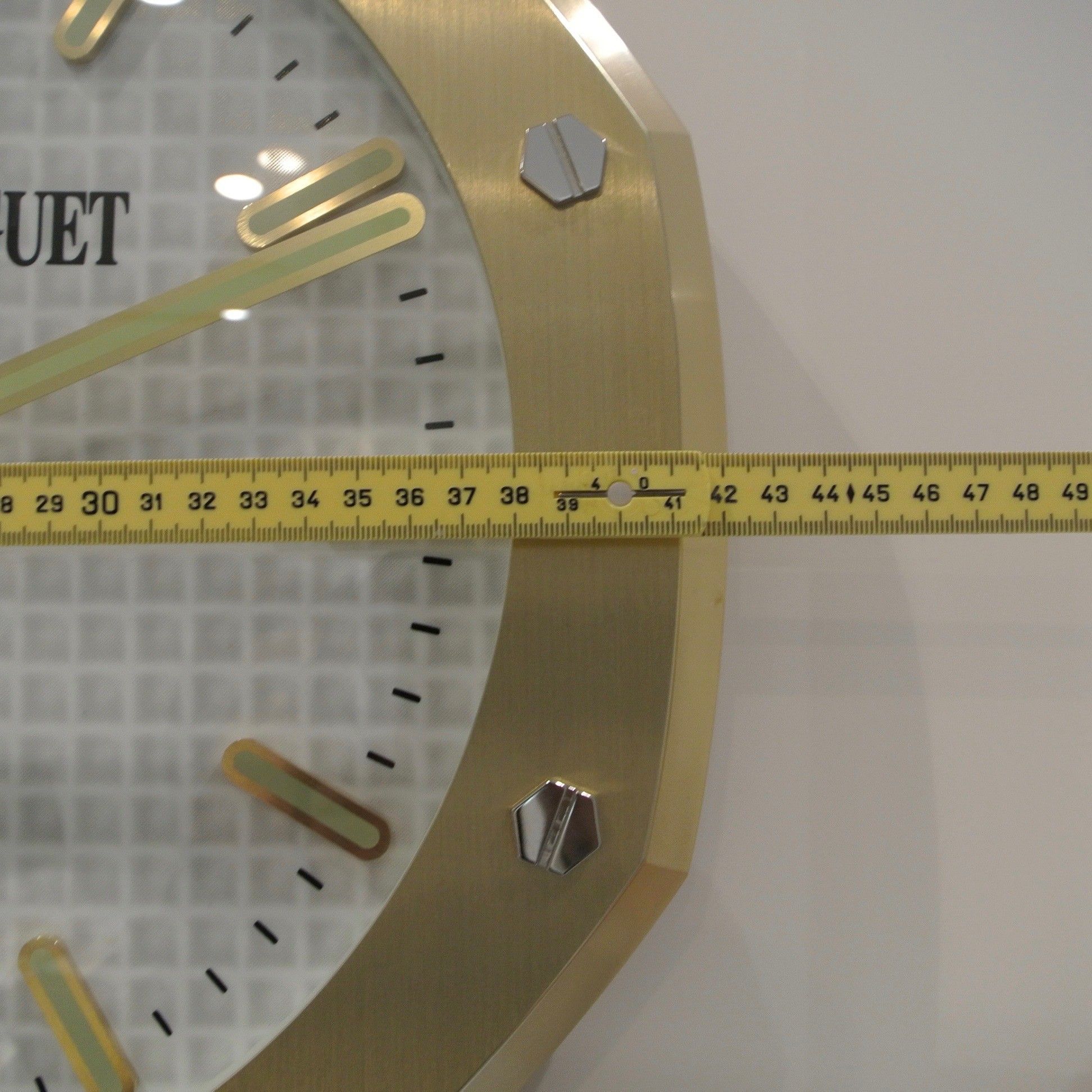Audemars Piguet Original Wall Clock Big Model Type Plated Yellow Gold