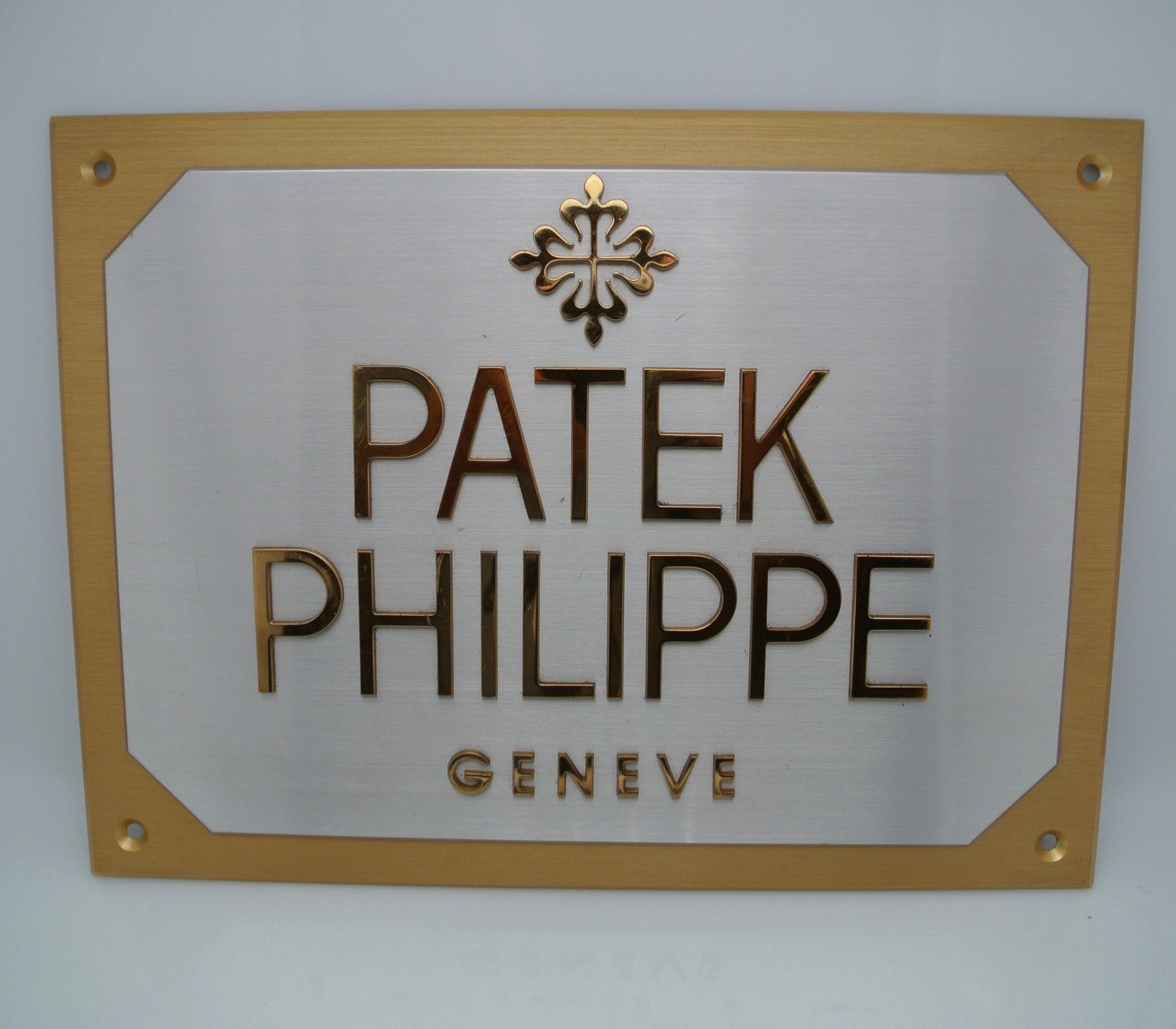Patek Philippe targa ottone vintage