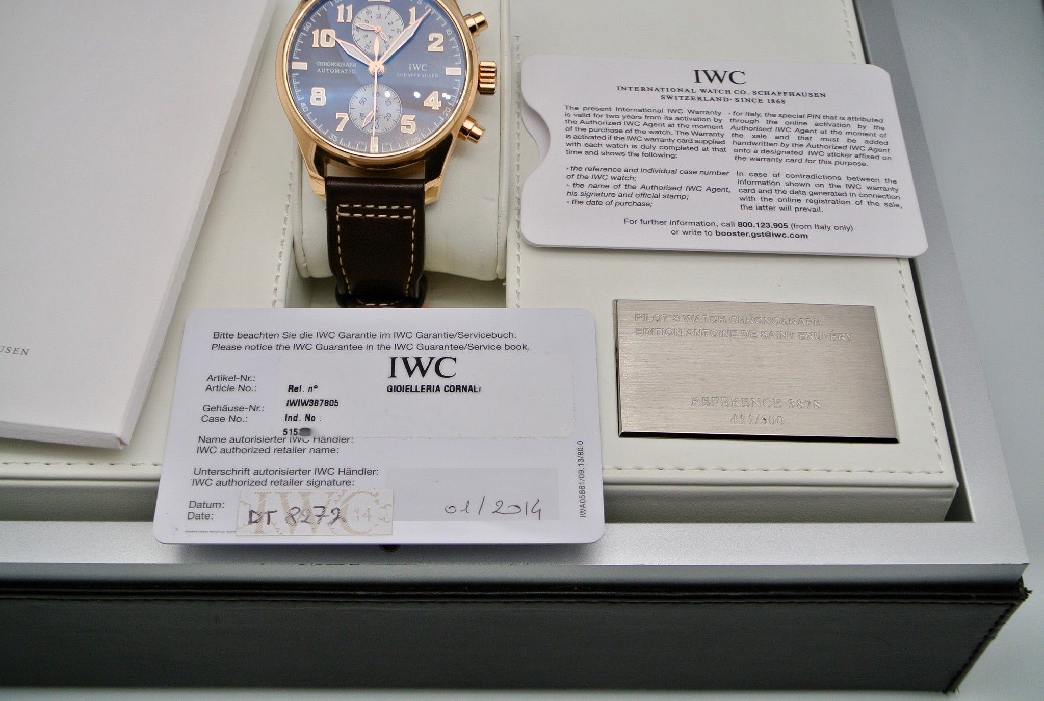 IWC Pilot Chronograph Antoine De Saint Exupery rose gold Limited edition