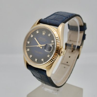 ROLEX DATEJUST 36 QUADRANTE DEGRADE' BLU DIAMANTI