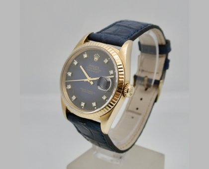 ROLEX DATEJUST 36 QUADRANTE DEGRADE' BLU DIAMANTI
