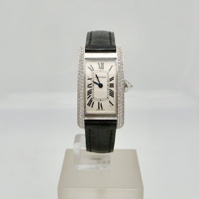 CARTIER TANK AMERICANE ORO BIANCO DIAMANTI