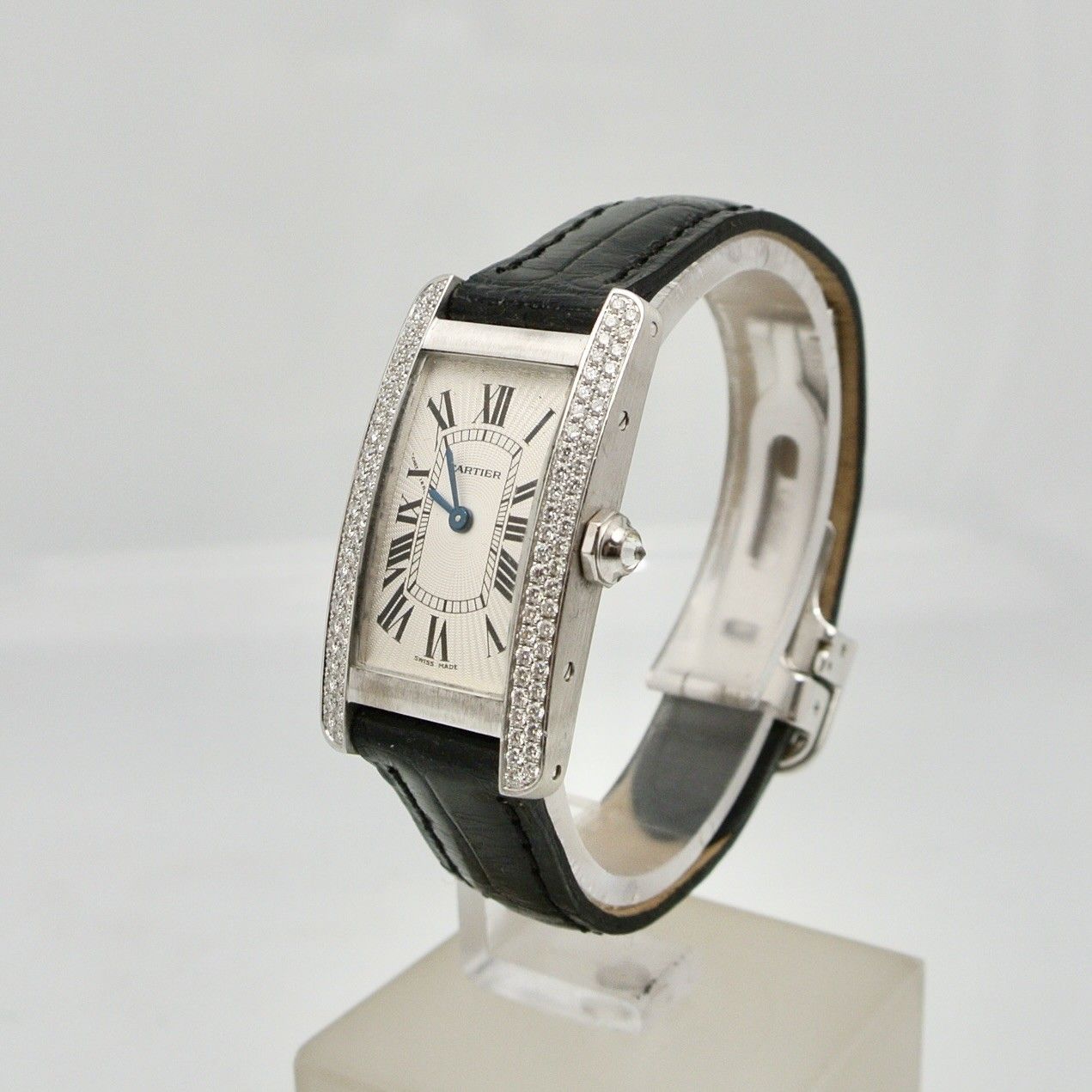 CARTIER TANK AMERICANE ORO BIANCO DIAMANTI