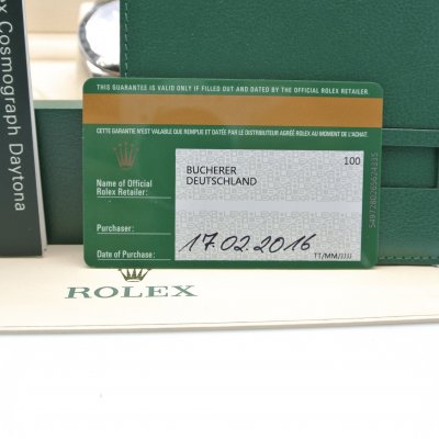 ROLEX DAYTONA 116520 NOS FULL STICKERS 2016