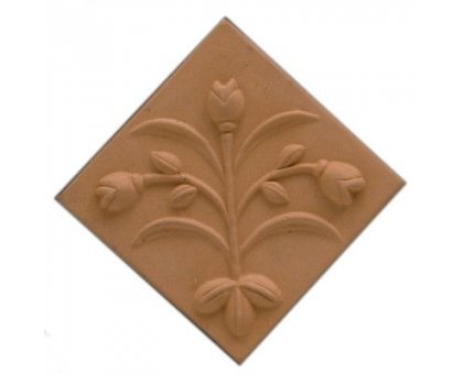 Tulipani Cotto Rilievo Diagonale Dettagli