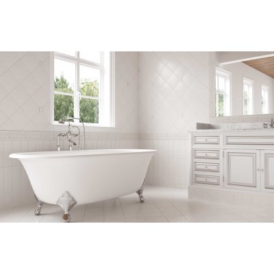 Bordura Tonda Bianco Antico