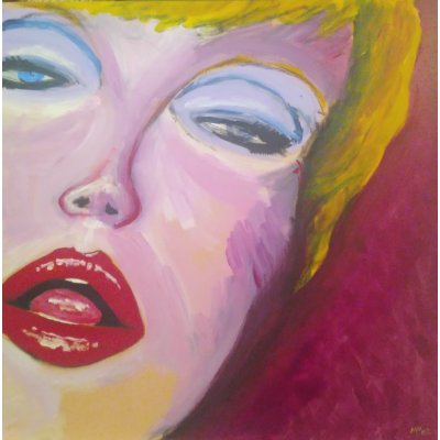 ACRILICO SU TAVOLA MARCO METTO ' SELFIE NR 09 ' dimensioni L 48 x H 48 cm.