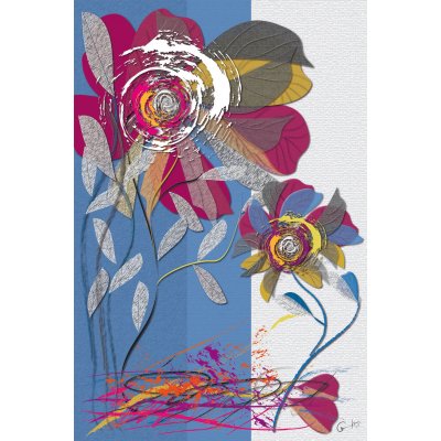 DIGITAL PAINTING CAMILLO BUCCELLA ' SPRING IN WINTER ' dimensioni L 80 x H 120 cm.