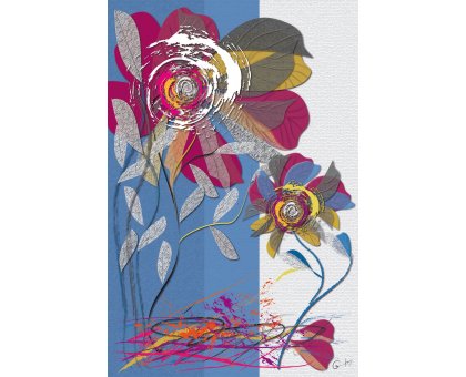 DIGITAL PAINTING CAMILLO BUCCELLA ' SPRING IN WINTER ' dimensioni L 80 x H 120 cm.