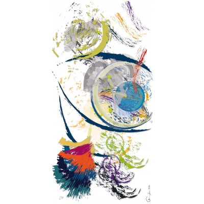 DIGITAL PAINTING CAMILLO BUCCELLA ' THE DREAM DREAMED ' dimensioni L 60 x H 120 cm.