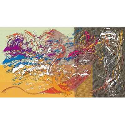 DIGITAL PAINTING CAMILLO BUCCELLA ' A GIPSY IDEA ' dimensioni L 144 x H 81 cm.