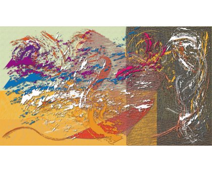 DIGITAL PAINTING CAMILLO BUCCELLA ' A GIPSY IDEA ' dimensioni L 144 x H 81 cm.