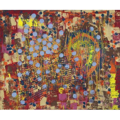 MIXED MEDIA FEOFEO ' CUORE SPEZZATO ' dimensioni L 120 x H 100 cm.