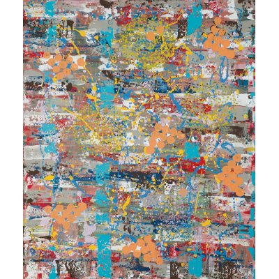 MIXED MEDIA FEOFEO ' LA LUNA E URANO NEL LEONE ' dimensioni L 100 x H 120 cm.