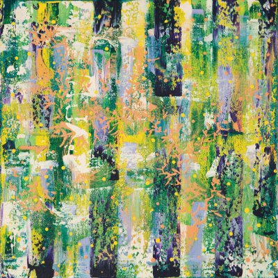 MIXED MEDIA FEOFEO ' LA DANZA DELLE FATE ' dimensioni L 80 x H 80 cm.