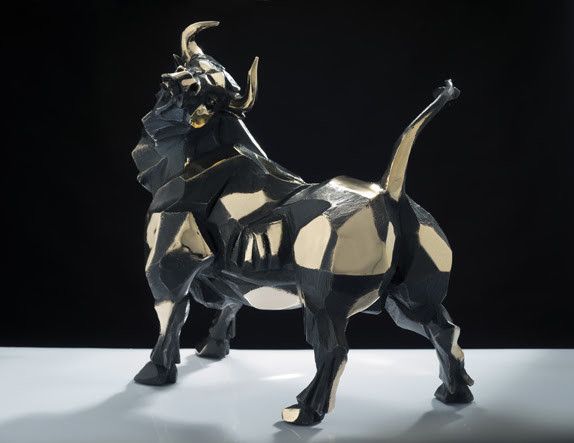BRONZE SCULPTURE  SABRINA FERRARI ' FURIOUS '  size  L 34 x H 36 x P 17 cm.