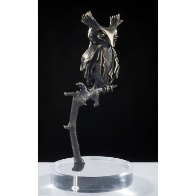 SCULTURA IN BRONZO SABRINA FERRARI ' IL GIUDICE ' dimensioni L 28 x H 47 x P 23 cm.