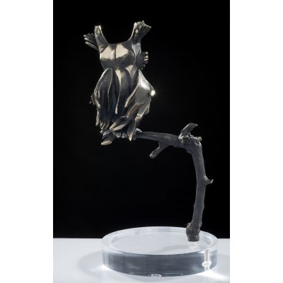 SCULTURA IN BRONZO SABRINA FERRARI ' IL GIUDICE ' dimensioni L 28 x H 47 x P 23 cm.