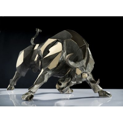 SCULTURA IN BRONZO SABRINA FERRARI ' I BULL-DOZER TRANSFORMER ' dimensioni L 52 x H 31 x P 28 cm.