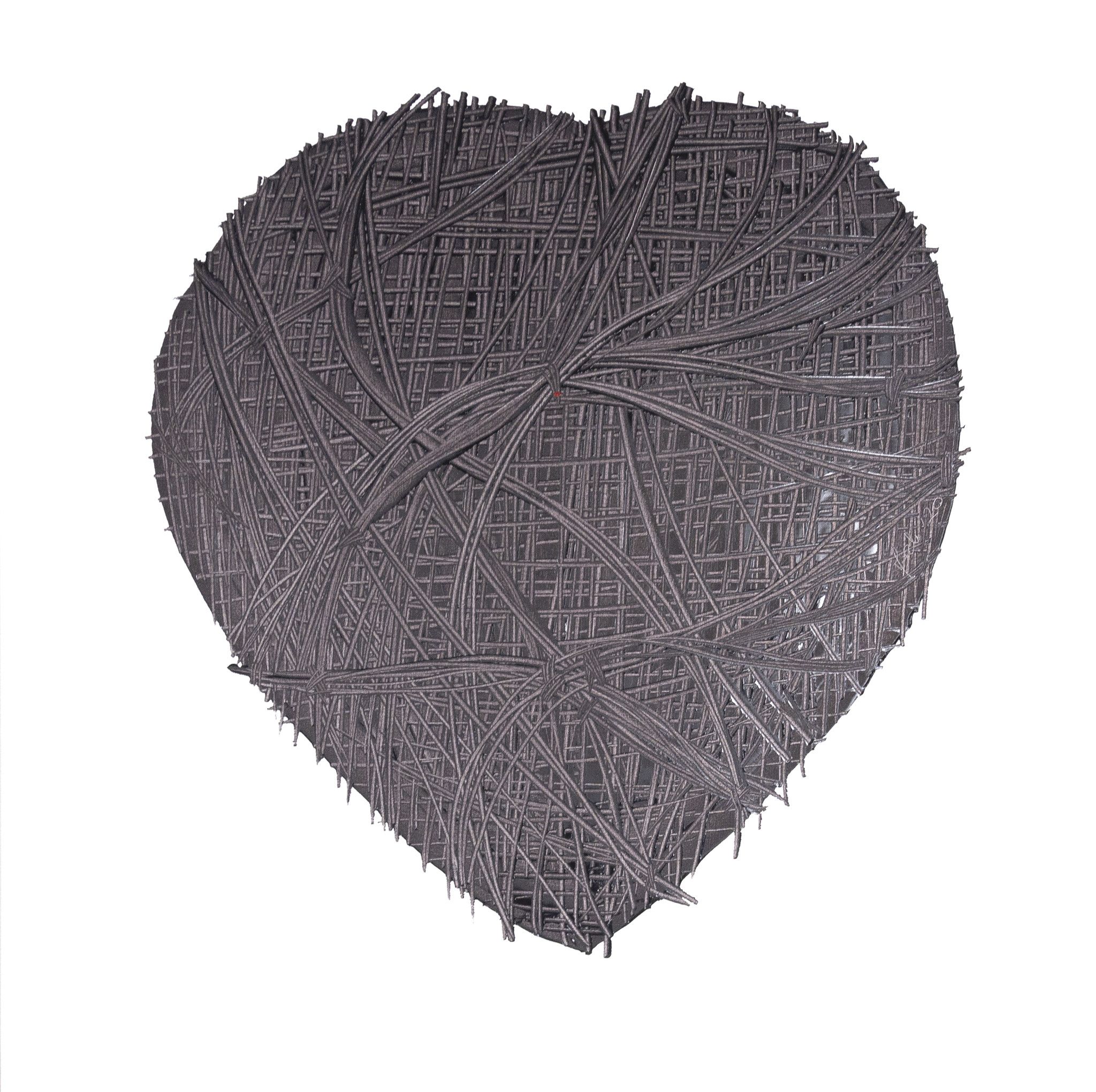 OLIO SU TELA ERIKA MARCHI ' LOVE IS IN THE AIR '  dimensioni L 100 x H 100 cm.