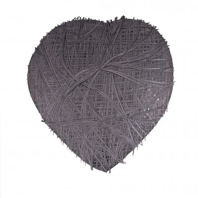 OLIO SU TELA ERIKA MARCHI ' LOVE IS IN THE AIR ' dimensioni L 100 x H 100 cm.