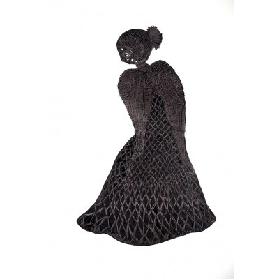 OLIO SU TELA ERIKA MARCHI ' MARLENA TORNA A CASA ' dimensioni L 100 x H 150 cm.