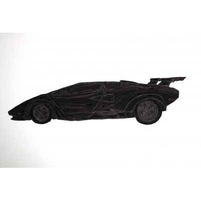 OLIO SU TELA ERIKA MARCHI ' TANGLES COUNTACH ' dimensioni L 150 x H 100 cm.