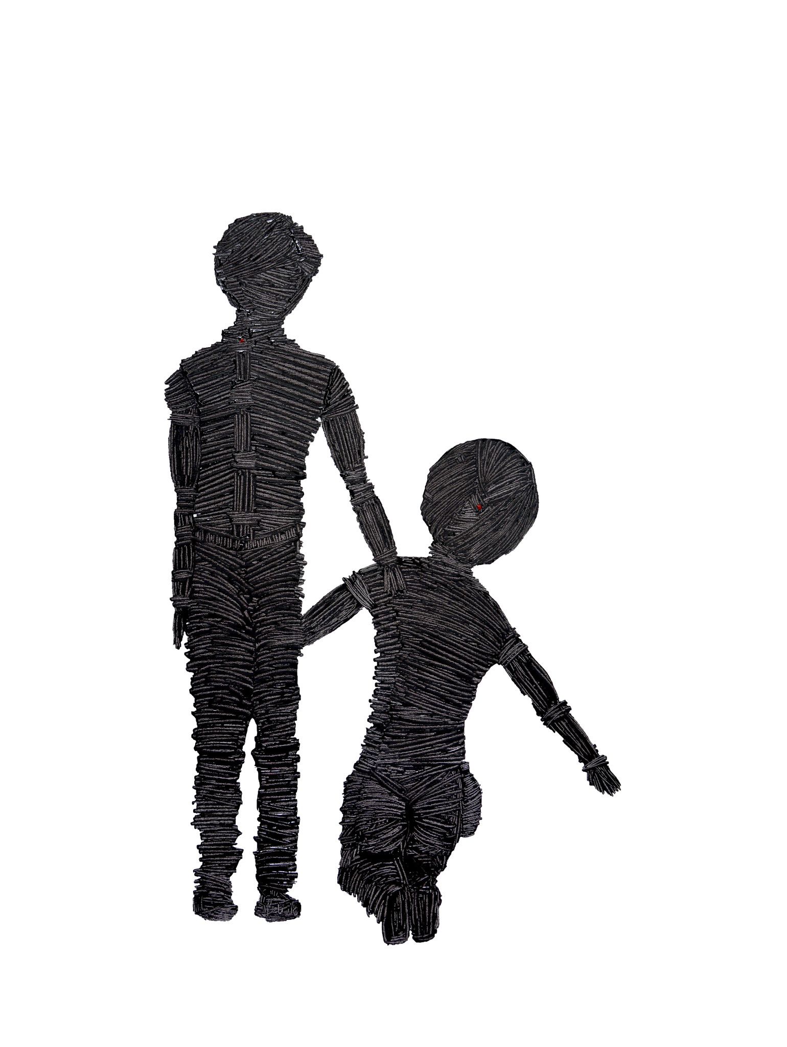 OLIO SU TELA ERIKA MARCHI  ' FATHER AND SON '  dimensioni L 60 x H 80 cm.