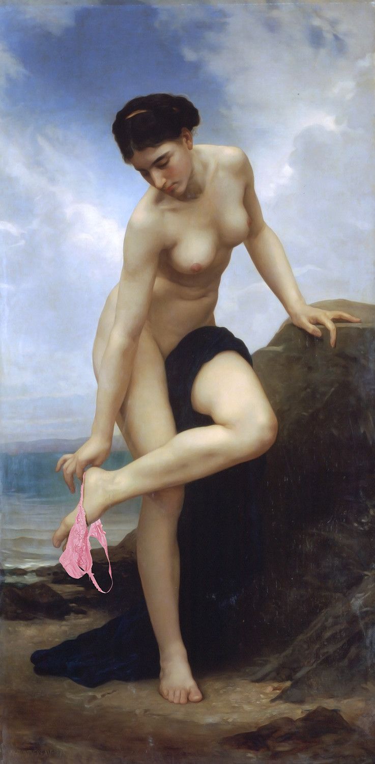 DIGITAL PHOTOGRAPHY ON CANVAS - ARTIST SLASKY - TITLE "AVANT LE BAIN" cm. 100X50