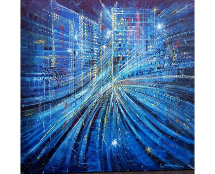 MIXED MEDIA NILO BAZZANI ' TIME LAPSE ' dimensioni L 80 x H 70 cm.