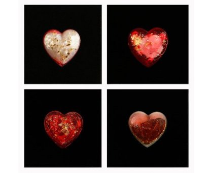 SCULPTURE DANIELA FORCELLA ' LOVELOVELOVE ROSSO ' size L 42 x H 42 x P 3 cm.