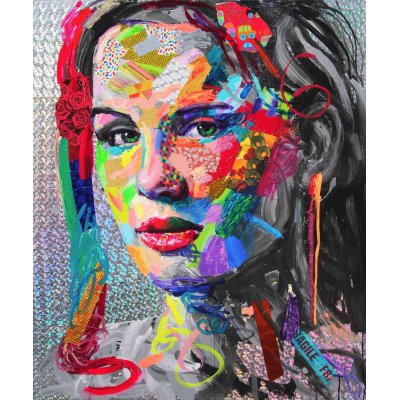 MIXED MEDIA ANTONIO MURGIA ' WHATEVER IS HAPPENING ' dimensioni L 100 x H 120 cm. (dittico)