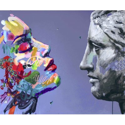 MIXED MEDIA ANTONIO MURGIA ' THE HEART RESPONDS ' dimensioni L 120 x H 100 cm.