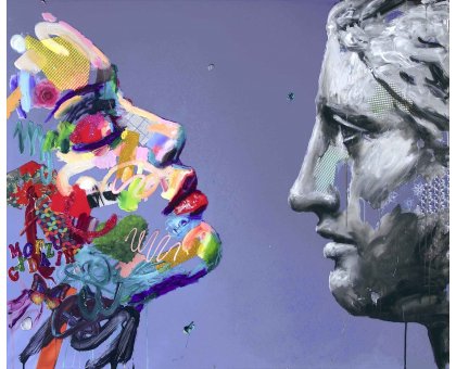 MIXED MEDIA ANTONIO MURGIA ' THE HEART RESPONDS ' size L 120 x H 100 cm.