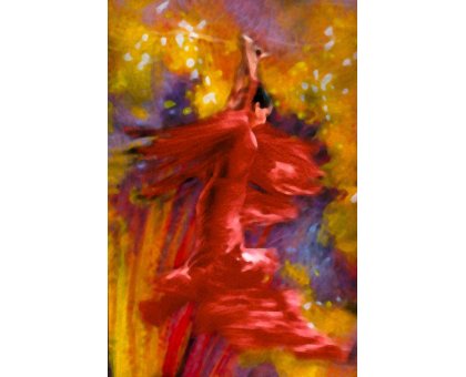 MIXED MEDIA ADRIANO TOMMASI ' BOLERO ' dimensioni L 70 x H 120 cm.