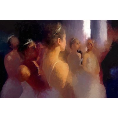 MIXED MEDIA ADRIANO TOMMASI ' LES PETITS DANSEURS ' dimensioni L 120 x H 80 cm.